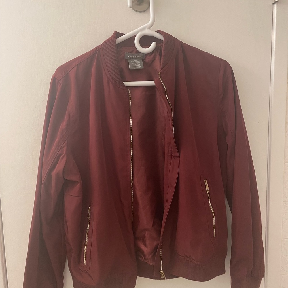 Sans Souci Maroon Jacket with Gold Accents
